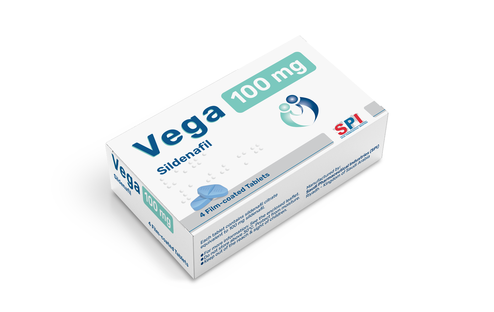 Vega 100 mg Film-coated Tablet (4 Tablets)