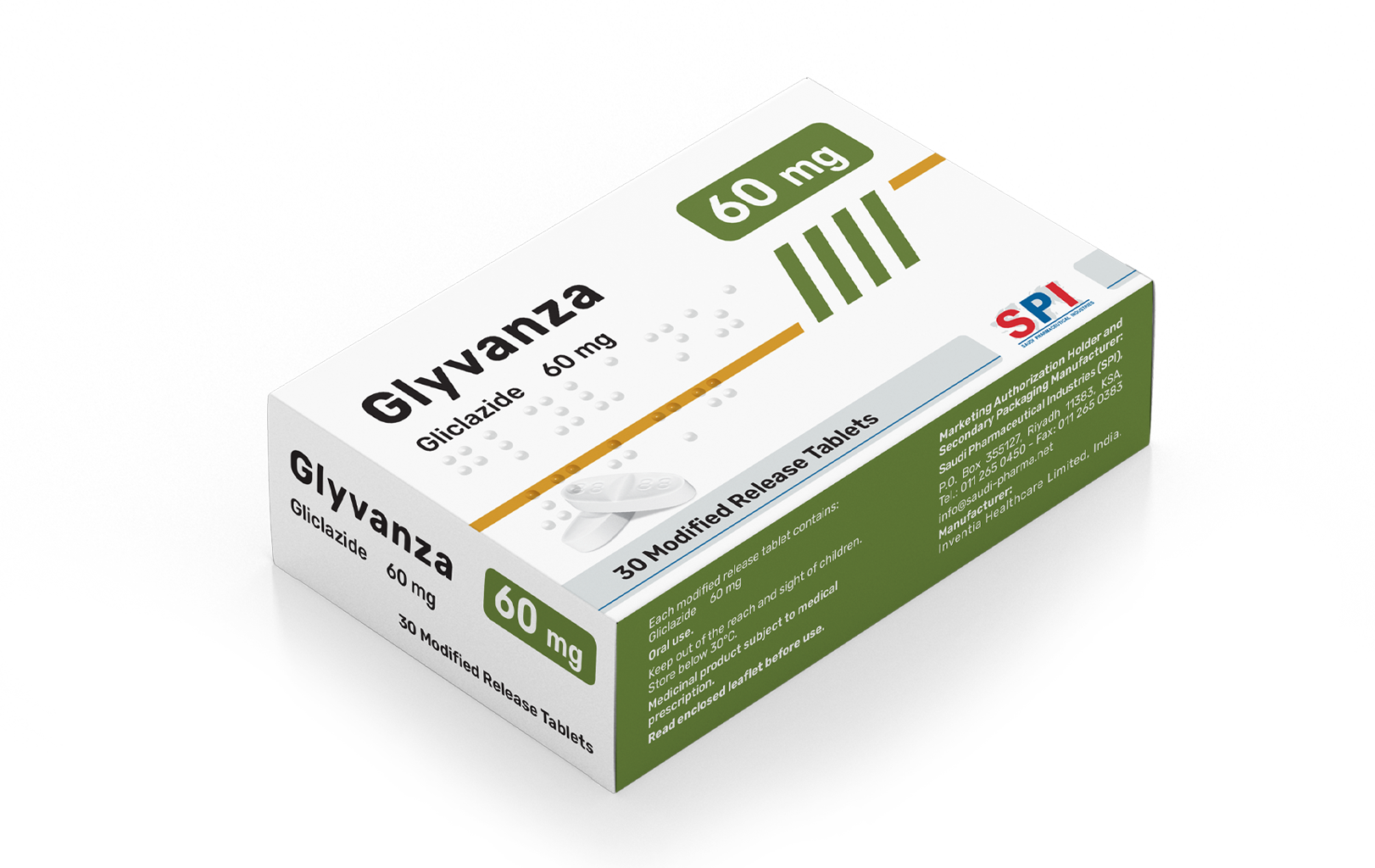 Glyvanza 60 mg Modified Release Tablet