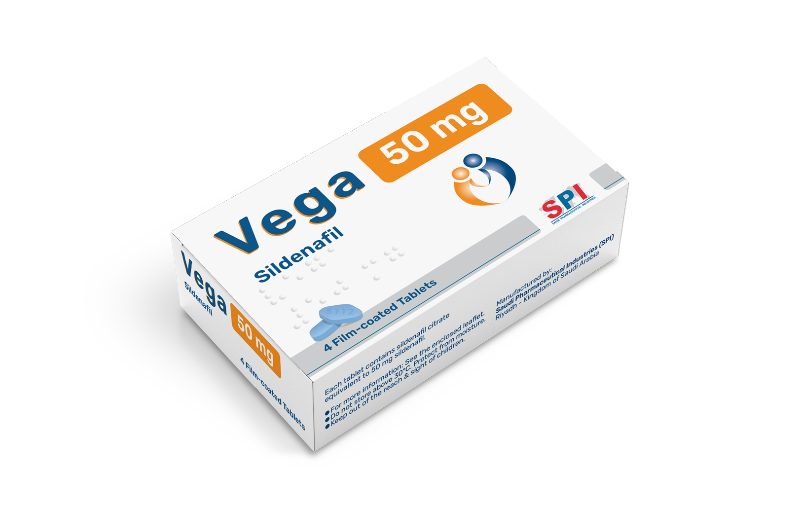 Vega 50 mg Film-coated Tablet (4 Tablets)