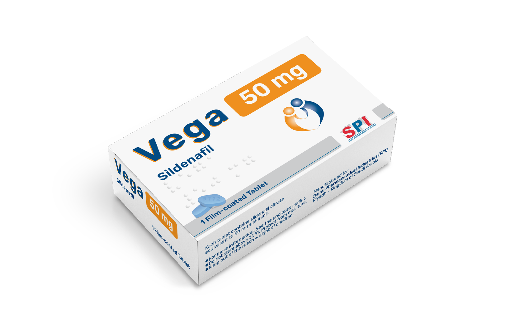 Vega 50 mg Film-coated Tablet (1 Tablet)
