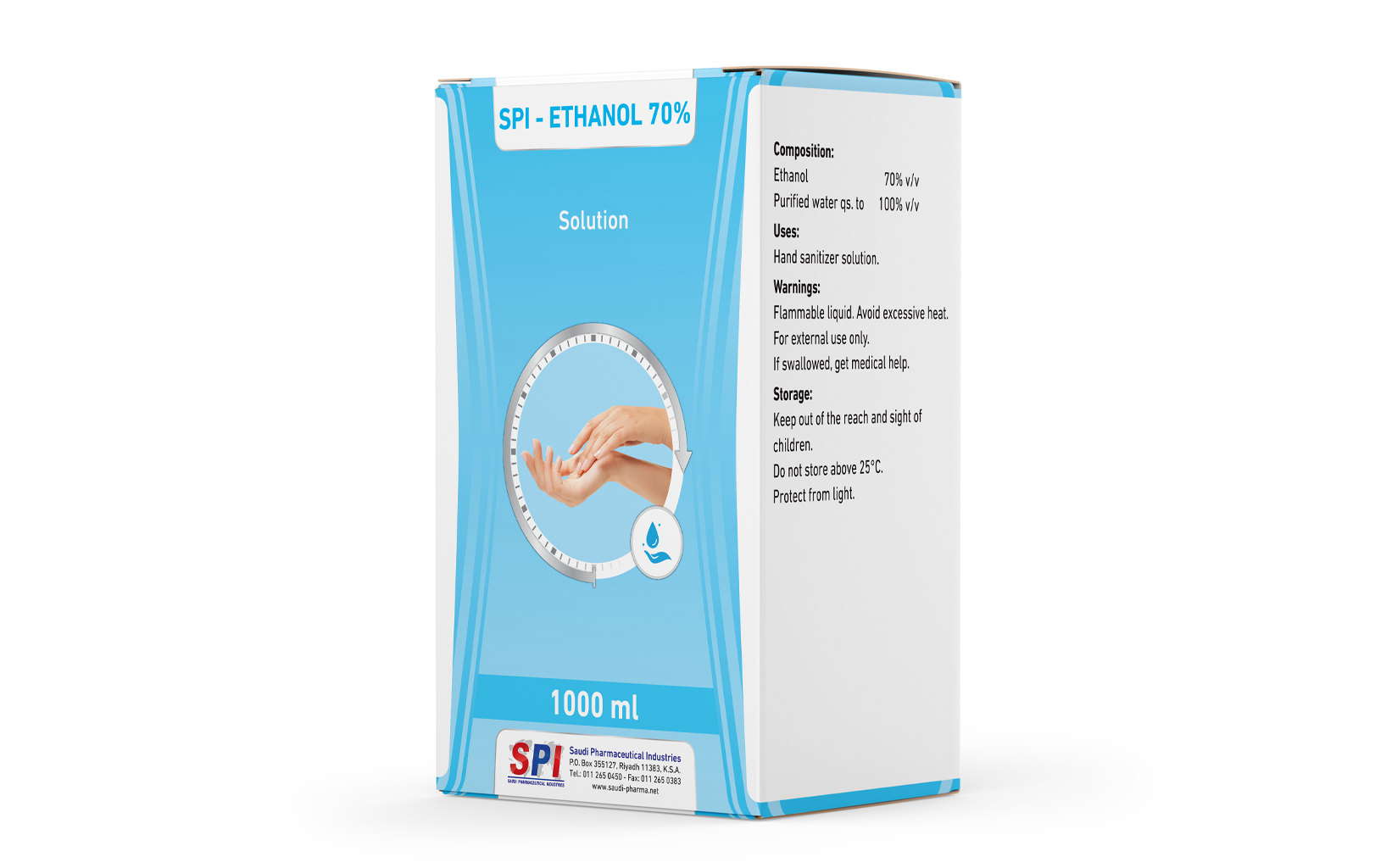 SPI - Ethanol 70% Solution (1000 ml Sachet)