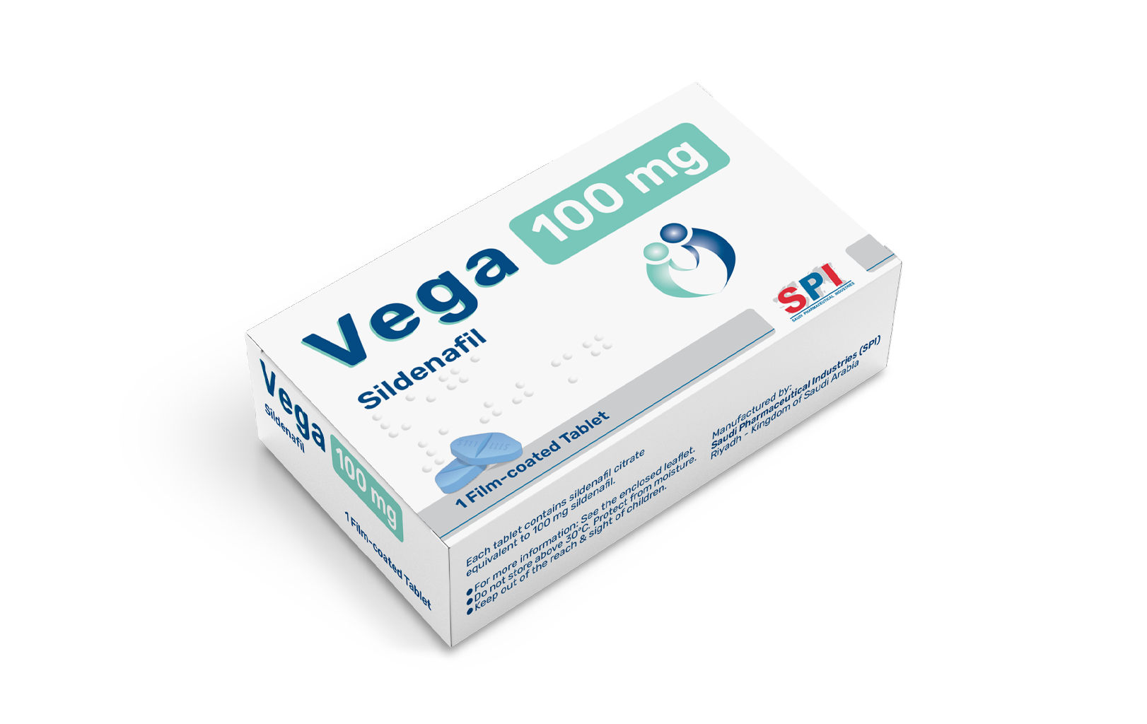 Vega 100 mg Film-coated Tablet (1 Tablet)