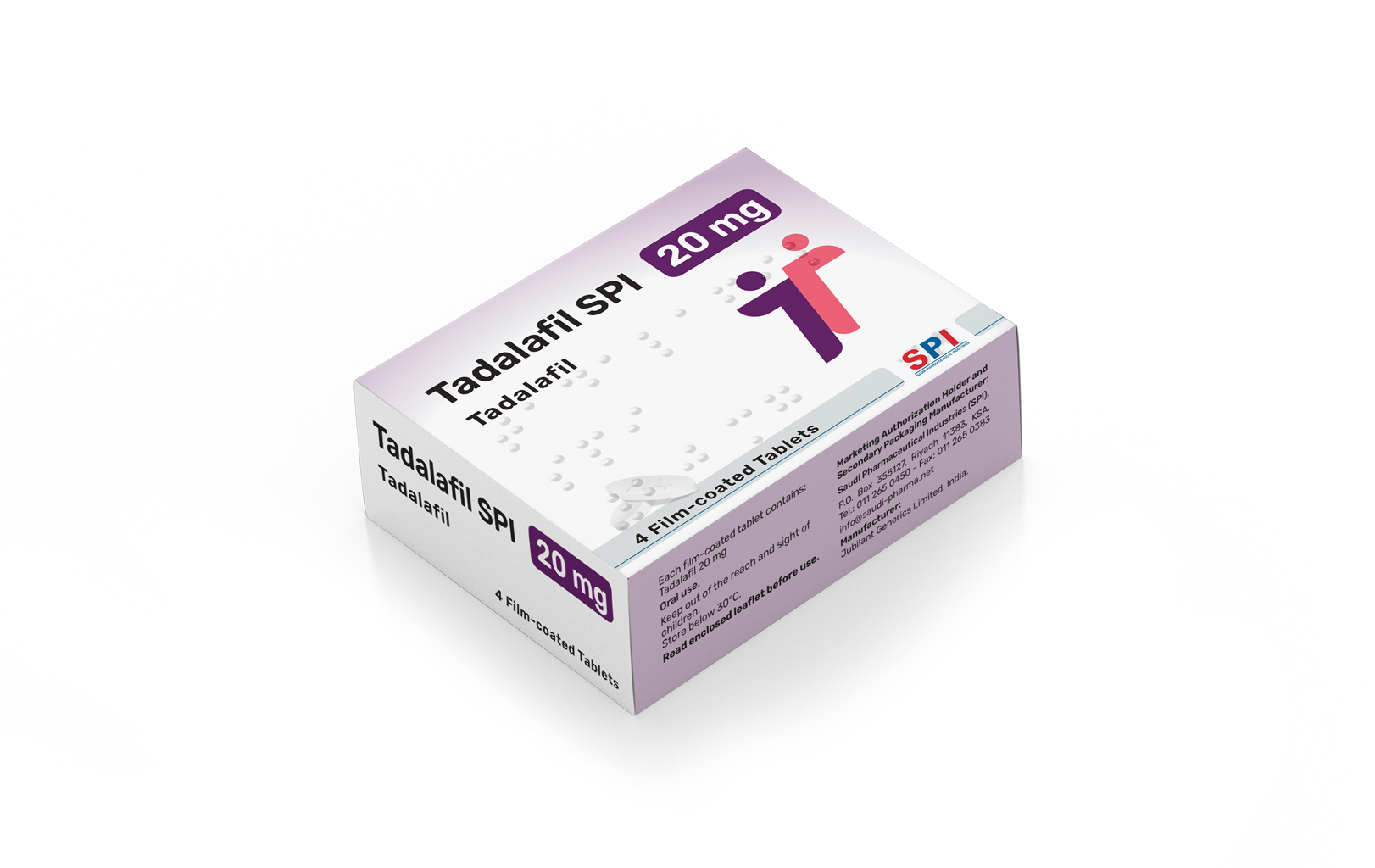 Tadalafil SPI 20 mg Film-coated Tablet